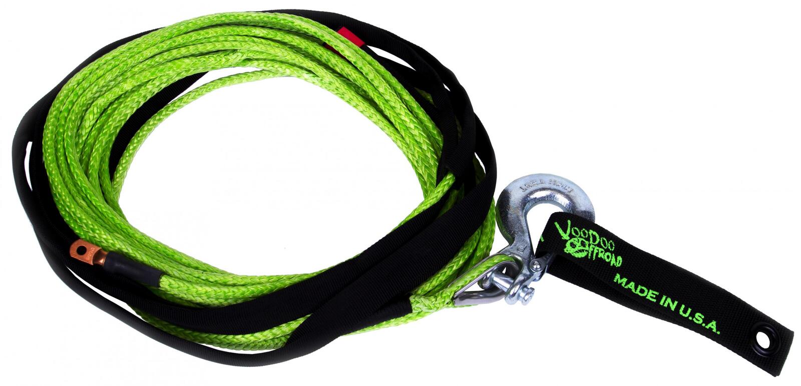 Winch Rope UTV 1/4 Inch x 50 Foot (6.35mm x 15.25m) Green VooDoo Offroad Voodoo Offroad