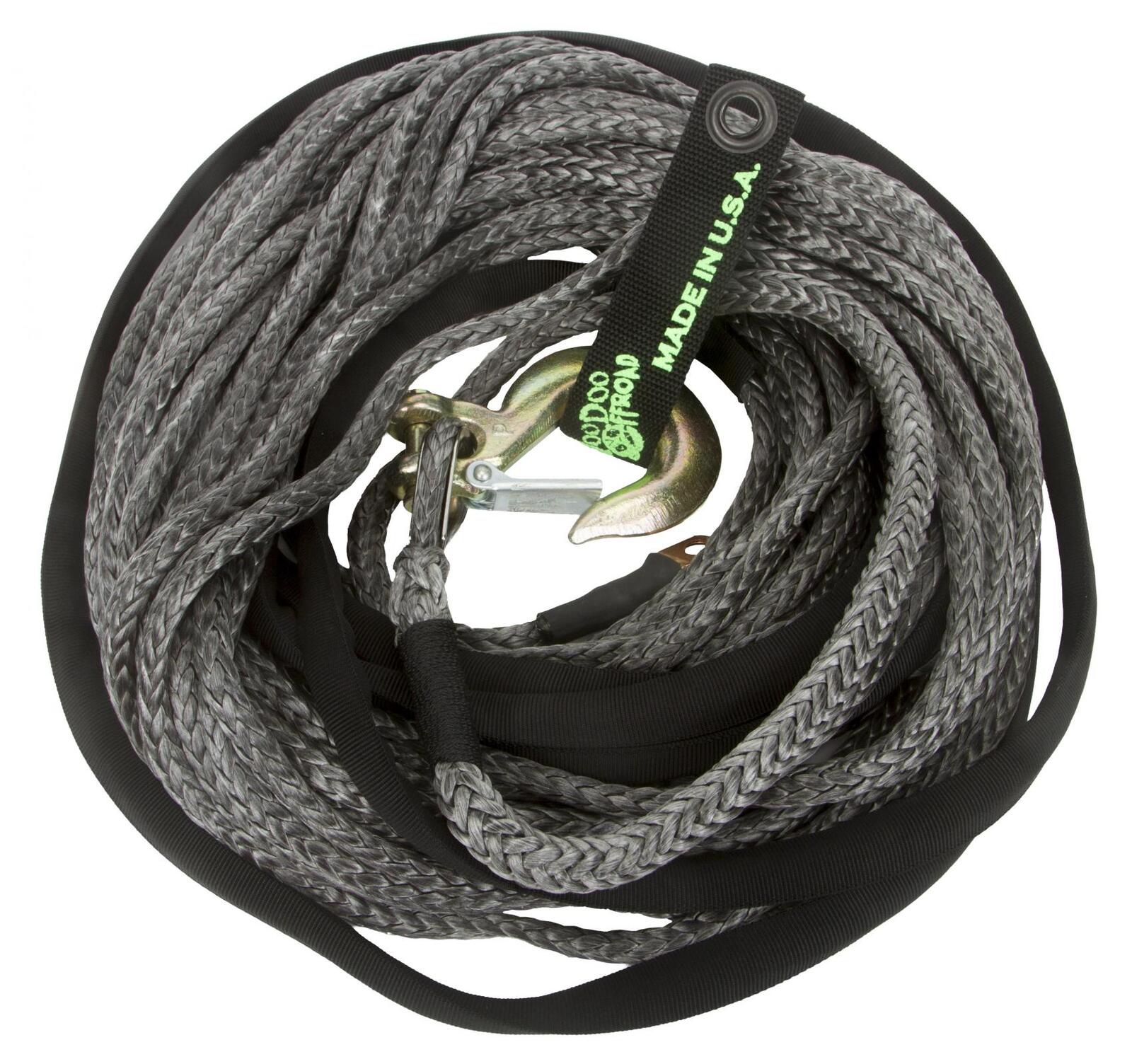 Winch Rope Jeep/Truck 3/8 Inch x 80 Foot (19mm x 24m) Black VooDoo Offroad Voodoo Offroad