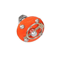 AutoFab Complete 65mm (2-9/16") Orange Urethane Bonnet Pin Bushing Assembly With Q-Clip, Bolts and Nyloc Nuts