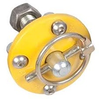 AutoFab Complete 65mm (2-9/16") Yellow Urethane Hood Pin Bushing Assembly With Q-Clip, Bolts and Nyloc Nuts