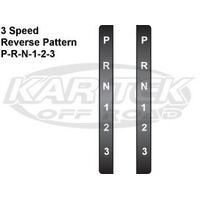 Winters Performance 6018-03 Replacement Stickers For Chevy TH350 And TH400 Reverse Pattern Shifters