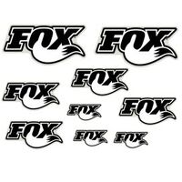 Fox Shocks Die Cut Sticker Decal Assortment Black Logos With White Background
