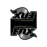 Fox Shocks 2.5" Shock Silver Logo Reservoir Stickers With Black Background