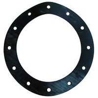 JAZ 850-301-01 Rubber 12 Bolt Flange Gasket 6-1/8" Outside Dia. 4-3/8" Inside Dia 5-3/8" Bolt Center