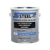Steel-It Grey 1002 Polyurethane Anti-Rust Coating Weather, Abrasion And Corrosion Resistant - Gallon