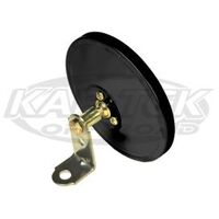 6" Flat Round Mirror With Black Back