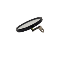 6" Flat Round Mirror With Black Back