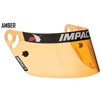 Impact Helmet Shield - Anti Fog - Amber Lens - Cruz Armor Installed
