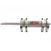 PSC Full Hydraulic Double Ended 9" Stroke Steering Cylinder, with 4 Flat Base Clamps
