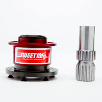 Sweet Red Anodized 6 Bolt Momo / Sparco / NRG / MPI Pattern 3/4" Steering Wheel Quick Disconnect