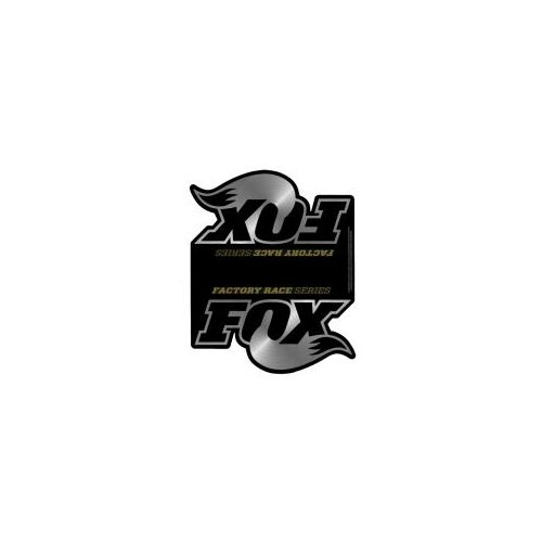 Fox Shocks 2.5" Shock Silver Logo Reservoir Stickers With Black Background