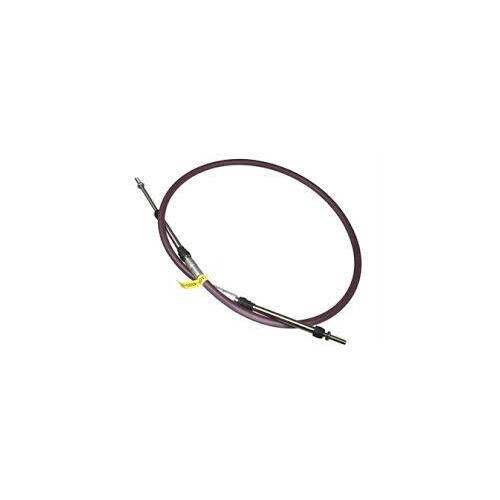 72" Long 3" Throw No. 4 Push-Pull Shifter Cable With Double Clip Style Mounts