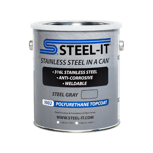 Steel-It Grey 1002 Polyurethane Anti-Rust Coating Weather, Abrasion And Corrosion Resistant - Gallon