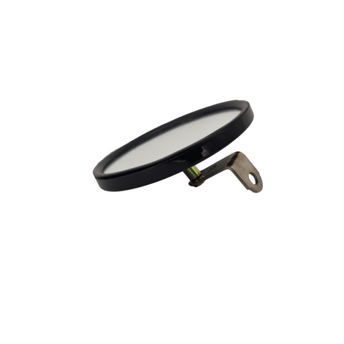 6" Flat Round Mirror With Black Back