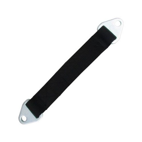 Nylon 9" Long Black Four Layer Suspension Limiting Strap With 4130 Heat Treated Chromoly Ends