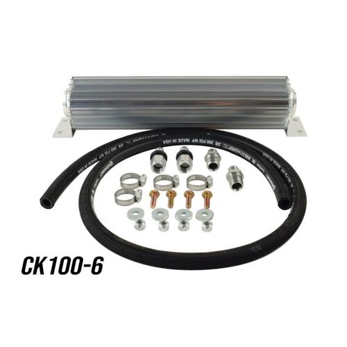 CK100 - 16" Single Pass Super Flow Heat Sink Fluid Cooler Kit -6 JiC fittings