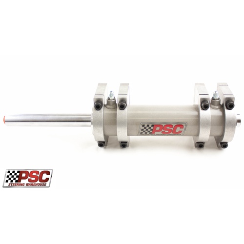 PSC Full Hydraulic Double Ended 11" Stroke Steering Cylinder, with 4 Flat Base Clamps