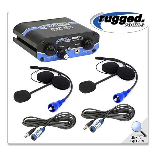 2 Place Intercom System with Helmet Kits